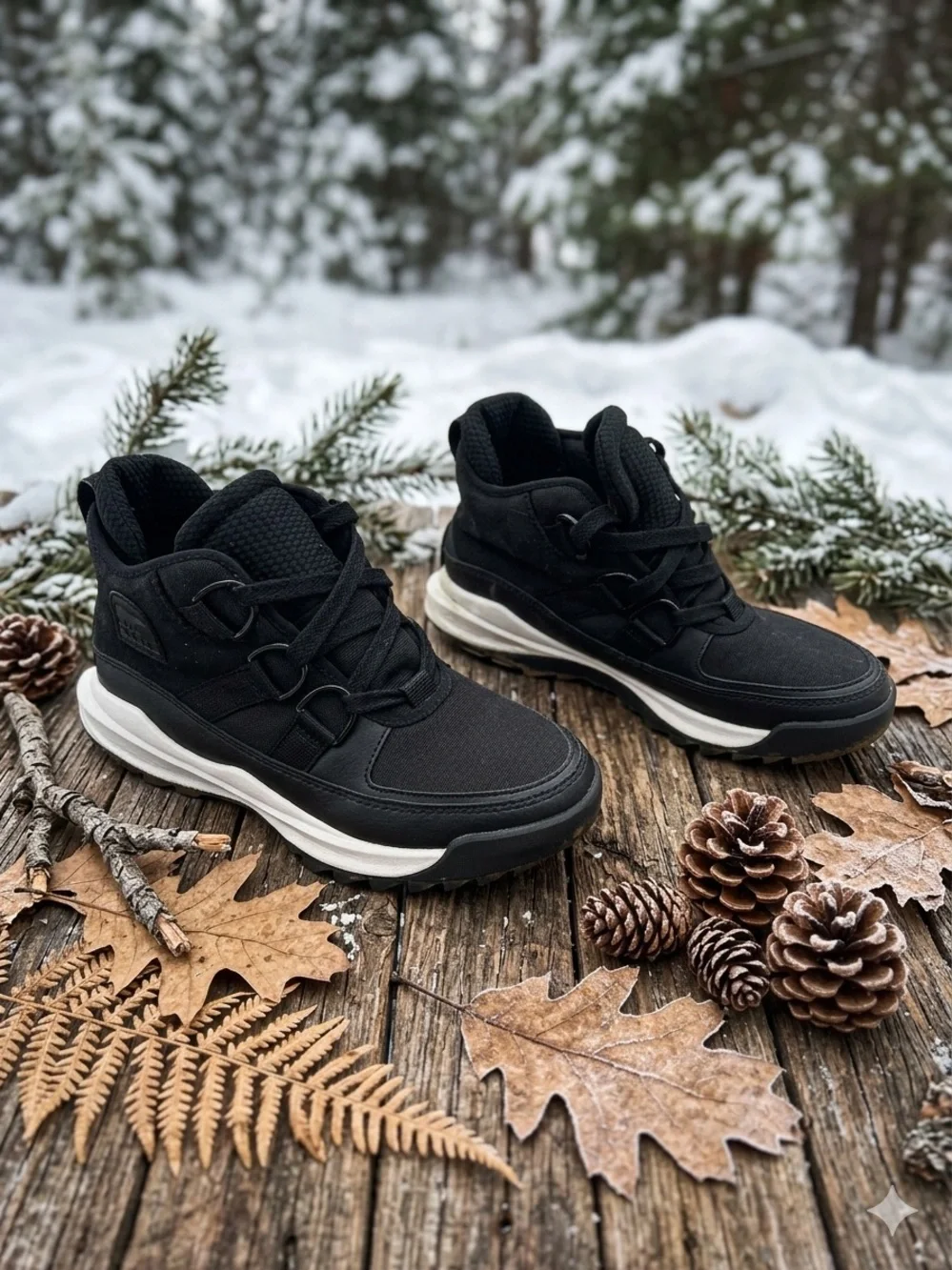 Women’s Black Athletic Mid-Top Sneakers - Lightweight Comfort